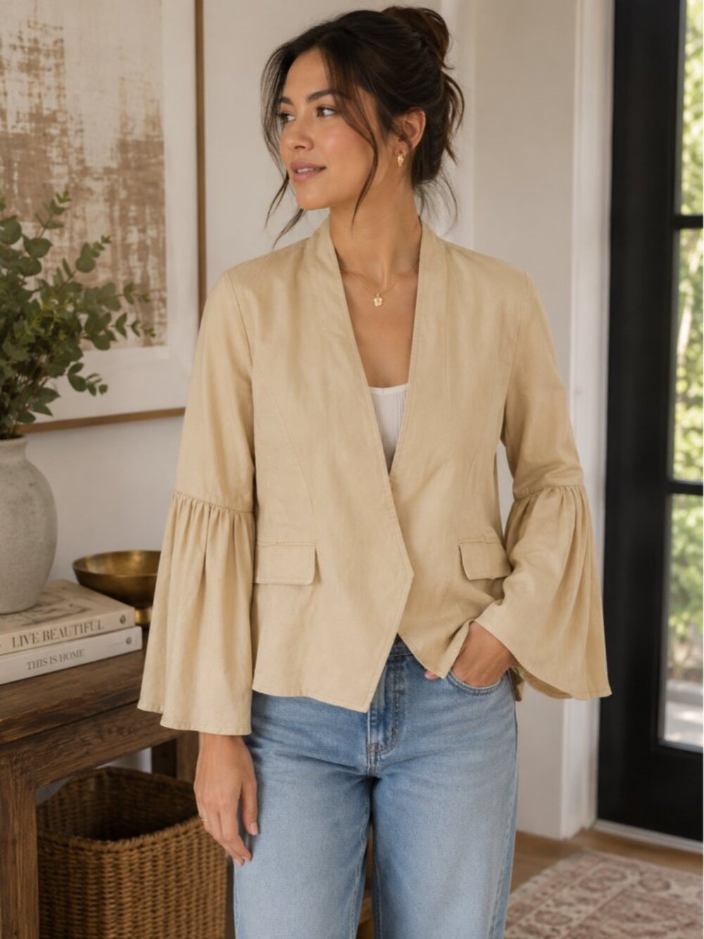 Ulla Johnson Women's Morgan Blazer Size 2 Tan